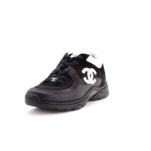 Chanel Women's CC Low-Top Sneakers Leather and Mesh